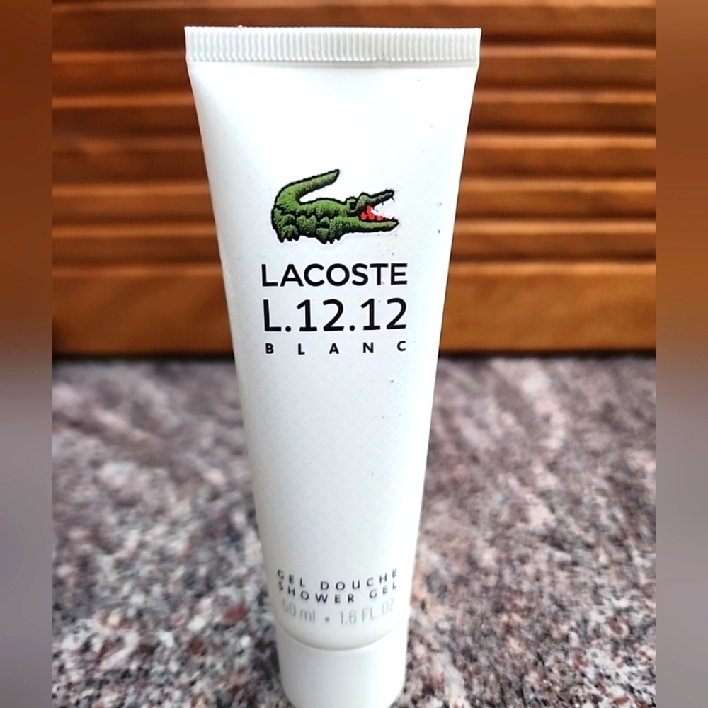 New Men's Lacoste L.12.12 Blanc Shower Gel 1.6oz